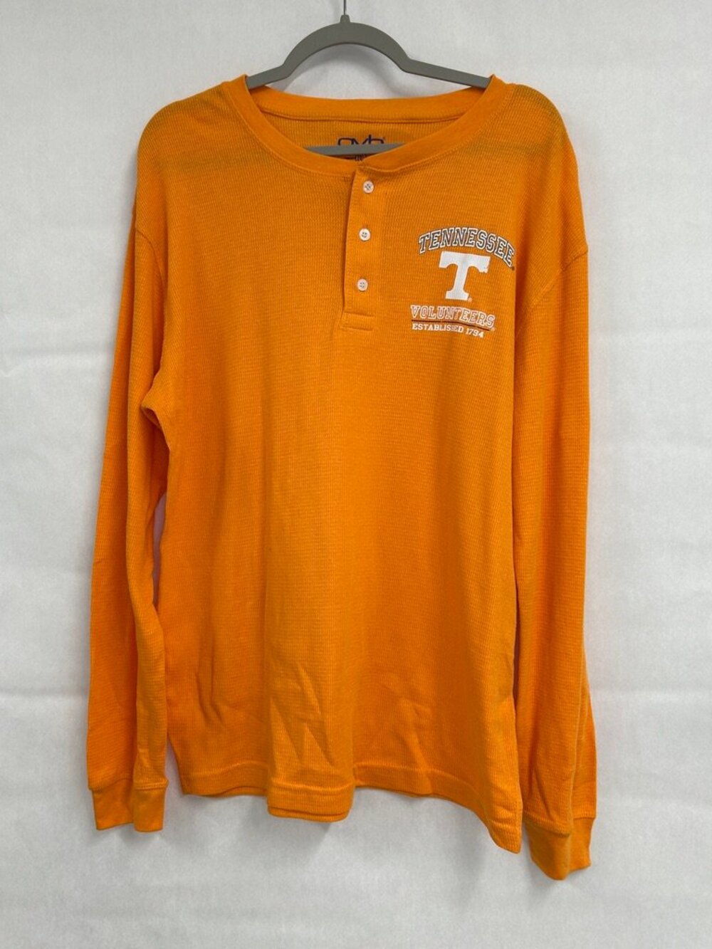 Old Varsity Brand Tennessee Volunteers Thermal Henley Orange 2XL Collegiate